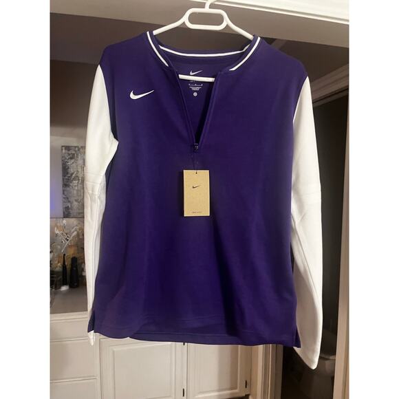 NIKE JORDAN WOMENS
HALF ZIP COACHES TOP PURPLE AND WHITE SPORT NFL COLLEGE M - Picture 4 of 8
